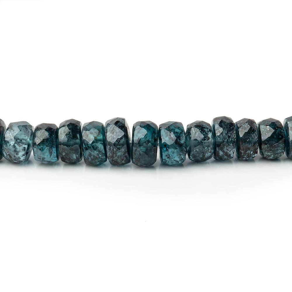 3-6mm Indigo Kyanite Faceted Rondelle Beads 15 inch 138 pieces AA - Beadsofcambay.com
