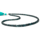 3-6mm Indigo Kyanite Faceted Rondelle Beads 15 inch 138 pieces AA - Beadsofcambay.com