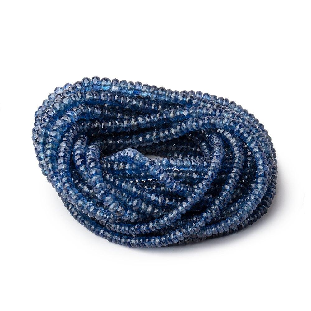 3-6mm Kyanite Faceted Rondelle Beads 16 inch 187 pieces AA - Beadsofcambay.com