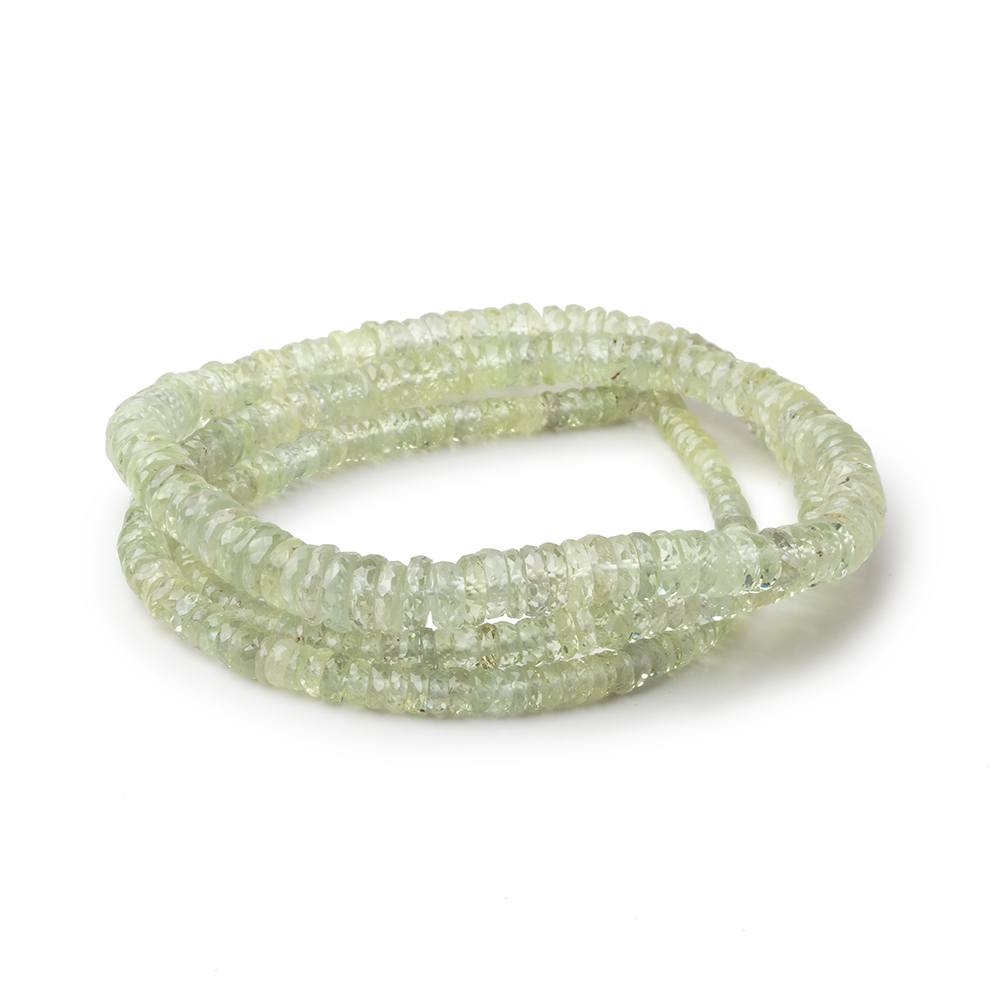 3-6mm Lime Green Sapphire Faceted Heshi Beads 17 inch 338 pieces AAA - Beadsofcambay.com