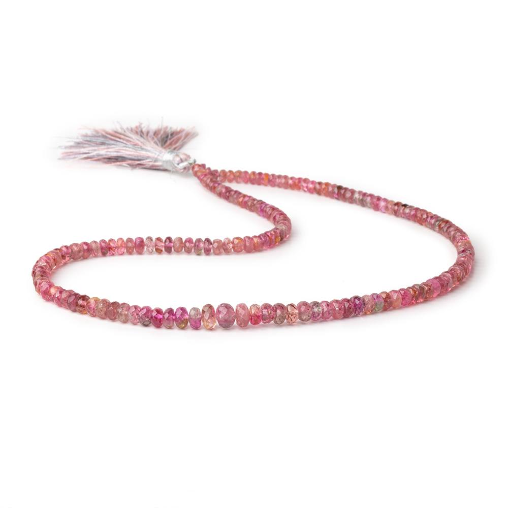 3-6mm Multi Color Tourmaline Faceted Rondelle Beads 15 inch 157 pieces AA - Beadsofcambay.com