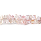 3-6mm Multi Pink Sapphire Faceted Tear Drop Beads 17 inch 300 pieces AA - Beadsofcambay.com