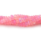 3-6mm Neon Pink Ethiopian Opal Faceted Rondelle Beads 16 inch 160 pieces - Beadsofcambay.com