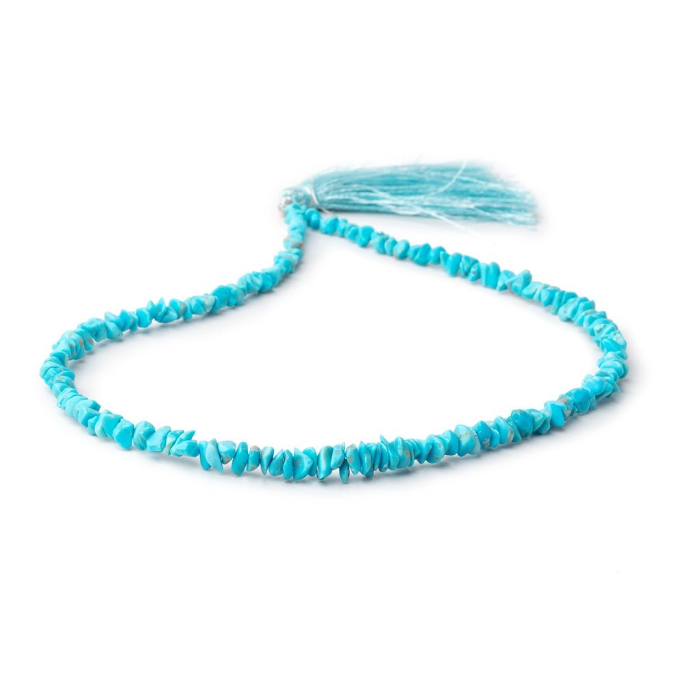 3-6mm Persian Turquoise Chip Beads 15 inch 266 pieces - Beadsofcambay.com