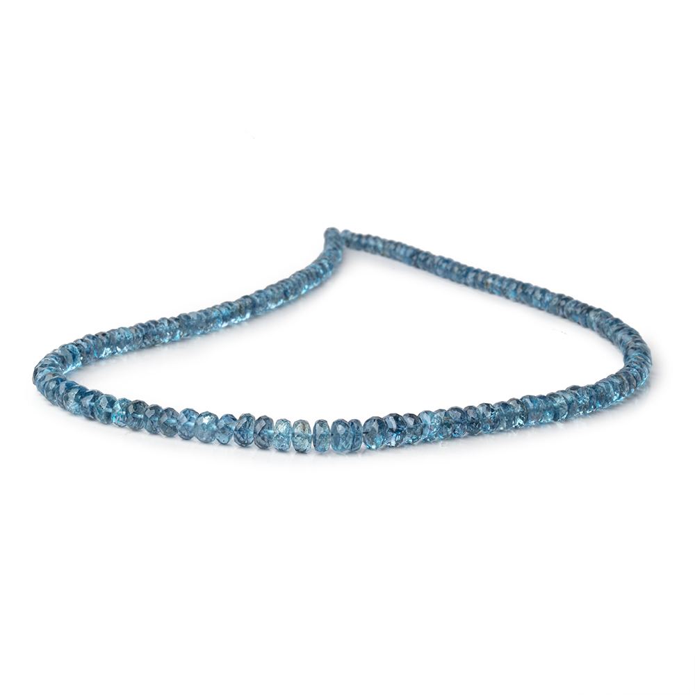 3-6mm Santa Maria Aquamarine Faceted Rondelles 16 inch 148 Beads AA - Beadsofcambay.com