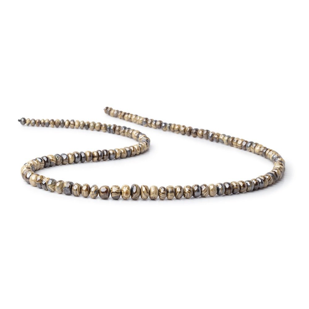 3-6mm Schalenblende Plain Rondelle Beads 18 inch 139 pieces - Beadsofcambay.com