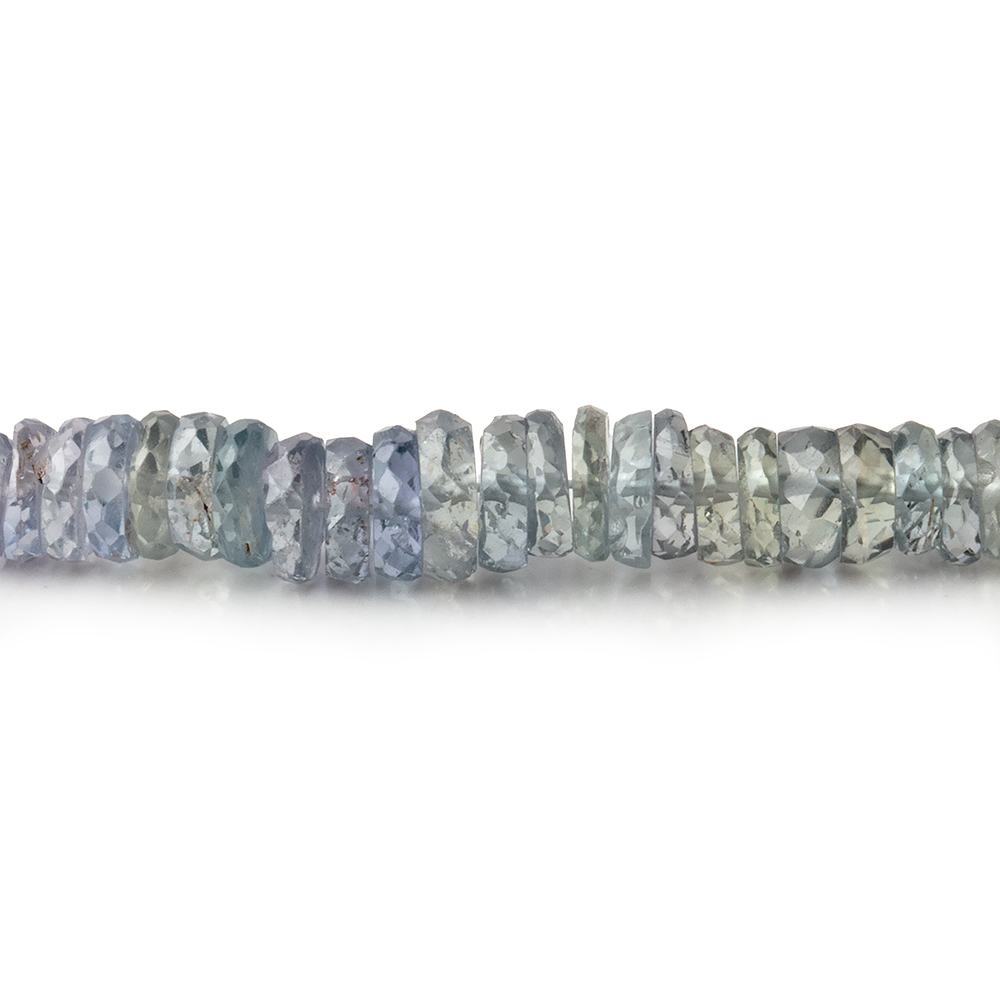 3-6mm Stormy Blue Sapphire Faceted Heshi Beads 17.5 inch 320 pieces AAA - Beadsofcambay.com