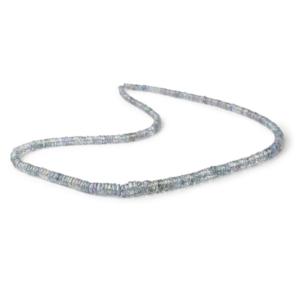 3-6mm Stormy Blue Sapphire Faceted Heshi Beads 17.5 inch 320 pieces AAA - Beadsofcambay.com