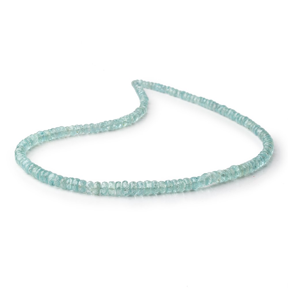 3-6mm Teal Green Kyanite Faceted Rondelle Beads 16 inch 151 pieces - Beadsofcambay.com