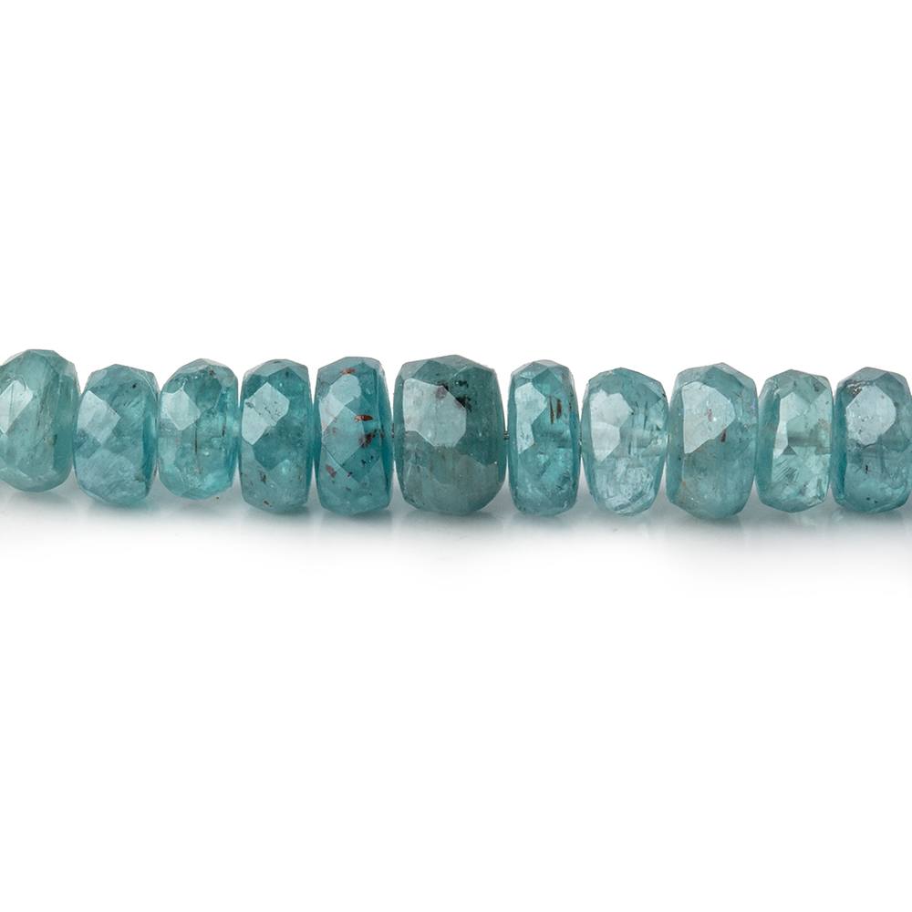3-6mm Teal Kyanite Faceted Rondelle Beads 16 inch 142 pieces - Beadsofcambay.com