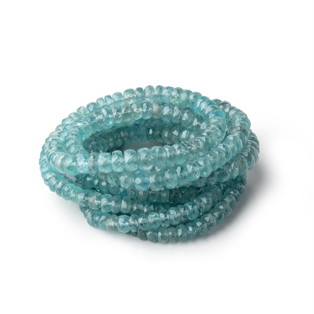 3-6mm Teal Kyanite Faceted Rondelles 16 inch 142 Beads - Beadsofcambay.com