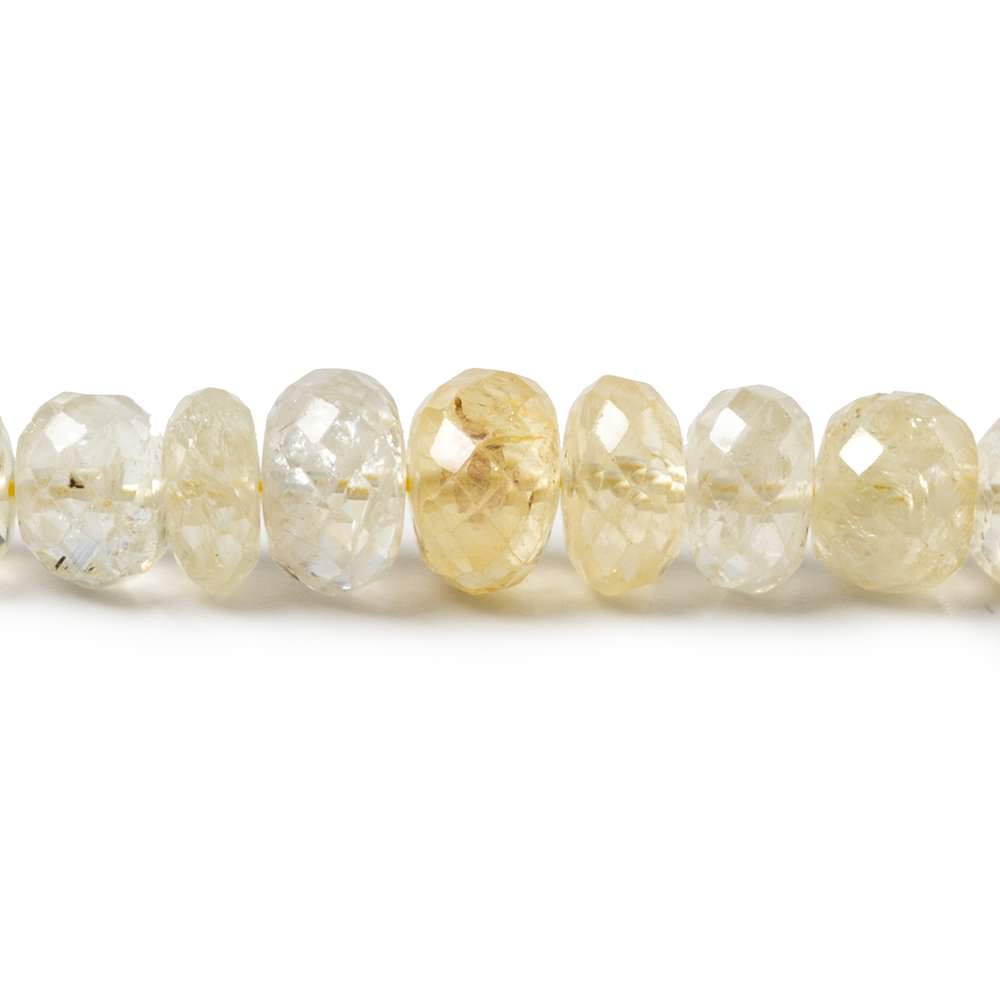 3-6mm Yellow Sapphire Faceted Rondelle 16 inch 168 pieces AAA - Beadsofcambay.com