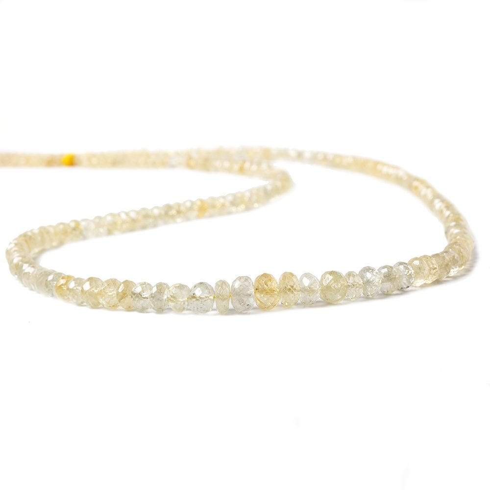 3-6mm Yellow Sapphire Faceted Rondelle 16 inch 168 pieces AAA - Beadsofcambay.com