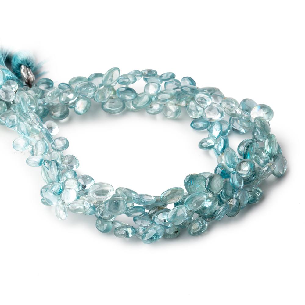 3-7.5mm Blue Zircon Plain Heart Beads Lot of 3 Strands - Beadsofcambay.com