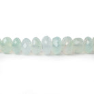 3-7mm Aqua Green Chalcedony faceted rondelles 18 inch 135 beads AA - Beadsofcambay.com