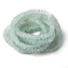 3-7mm Aqua Green Chalcedony faceted rondelles 18 inch 135 beads AA - Beadsofcambay.com