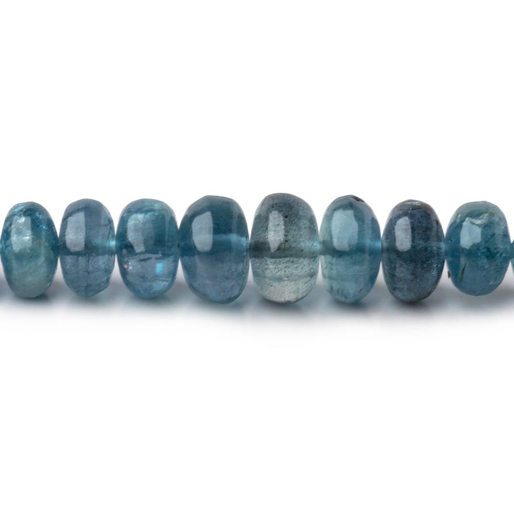3-7mm Aquamarine plain rondelle beads 17 inch 190 pieces A - Beadsofcambay.com