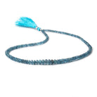 3-7mm Aquamarine plain rondelle beads 17 inch 190 pieces A - Beadsofcambay.com