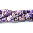 3-7mm Charoite Faceted Rondelle Beads 8 inch 66 pieces - Beadsofcambay.com