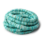 3-7mm Chinese Turquoise faceted heshi beads 18 inch 290 beads - Beadsofcambay.com