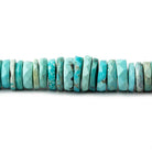 3-7mm Chinese Turquoise faceted heshi beads 18 inch 290 beads - Beadsofcambay.com