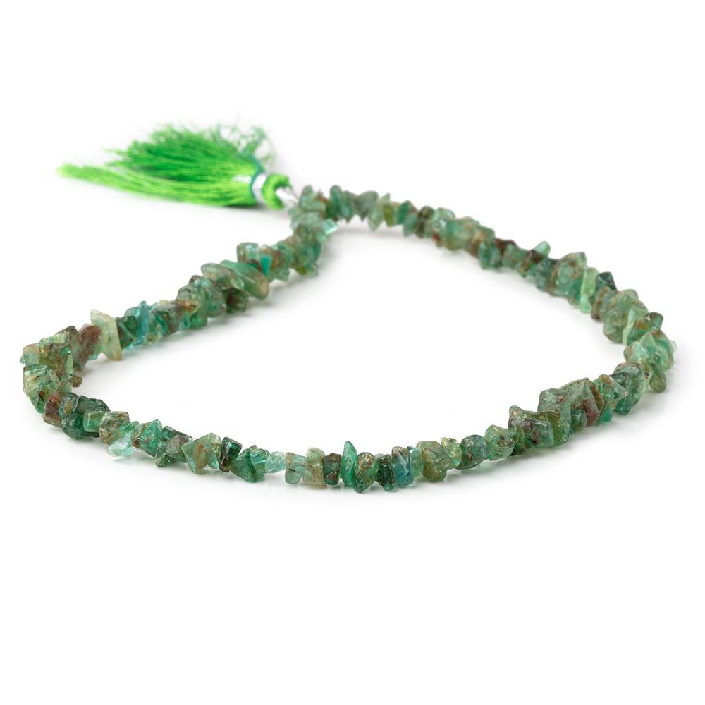 3-7mm Colombian Emerald Chips 13 inch 145 Beads - Beadsofcambay.com