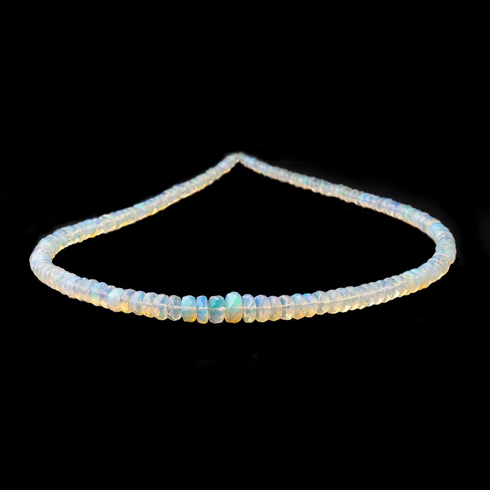 3-7mm Ethiopian Opal Faceted Rondelle Beads 16 inch 163 pieces AAA - Beadsofcambay.com