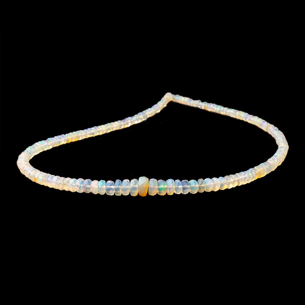 3-7mm Golden Ethiopian Opal Faceted Rondelle Beads 16 inch 166 pieces AAA - Beadsofcambay.com