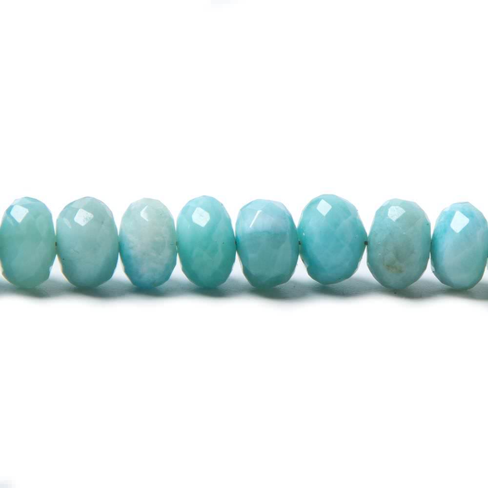 3-7mm Larimar faceted rondelle beads 18 inch 147 pieces - Beadsofcambay.com