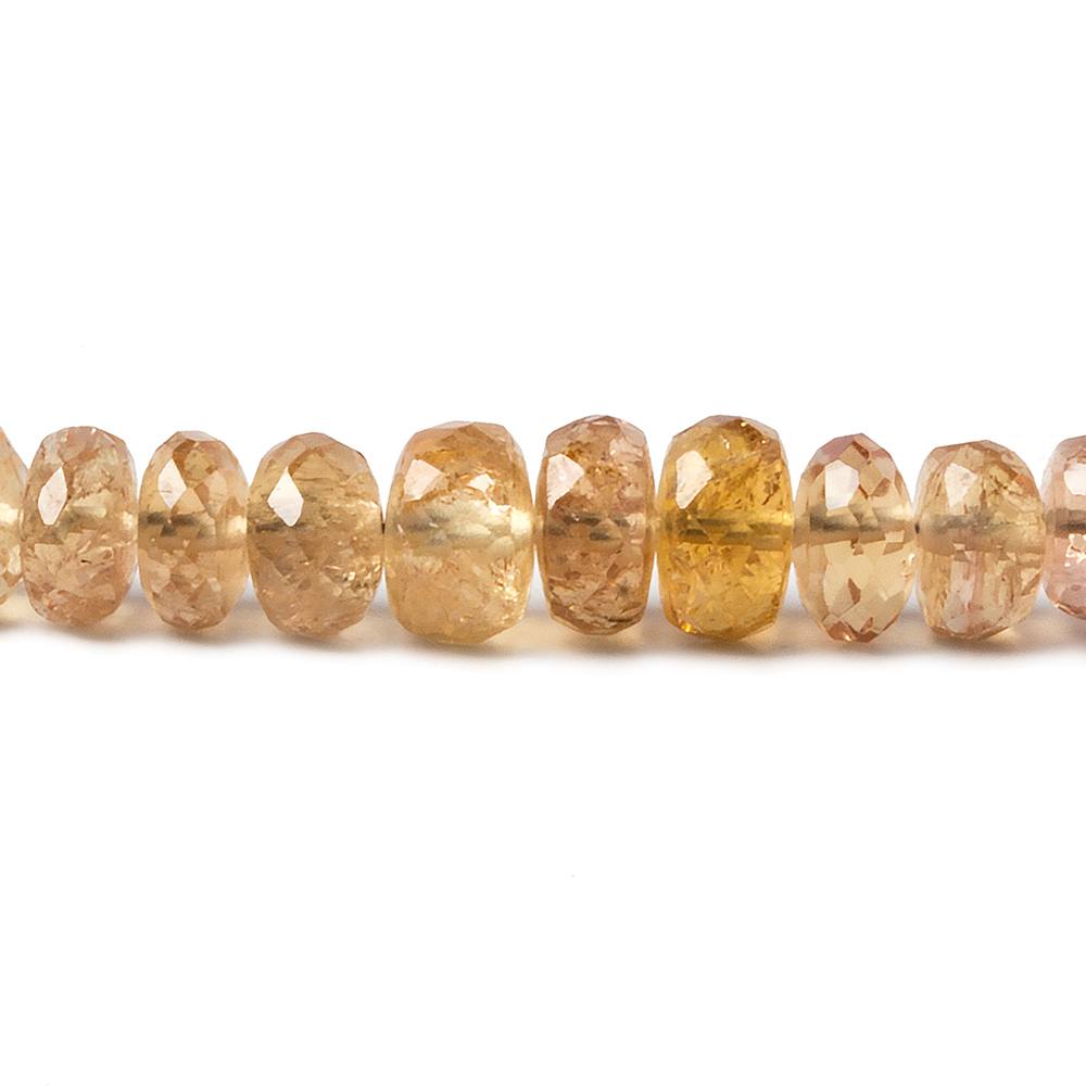 3-7mm Precious Topaz Faceted Rondelle Beads AA Grade 18 inch 159 pieces - Beadsofcambay.com
