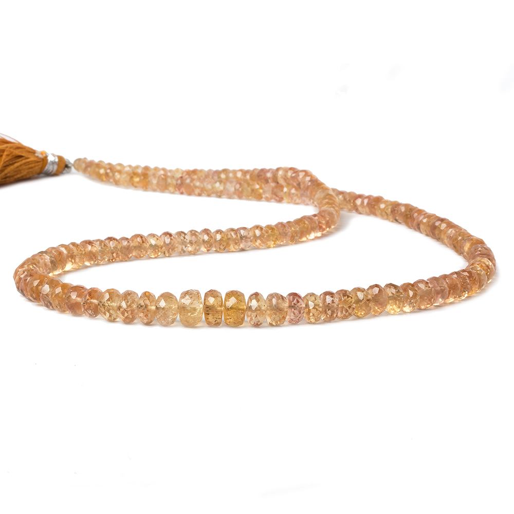 3-7mm Precious Topaz Faceted Rondelle Beads AA Grade 18 inch 159 pieces - Beadsofcambay.com