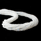 3-7mm Rainbow Moonstone Faceted Rondelle Beads 18.5 inch 184 pieces - Beadsofcambay.com