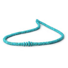 3-7mm Sleeping Beauty Turquoise Faceted Rondelle Beads 14.5 inch 175 pieces - Beadsofcambay.com