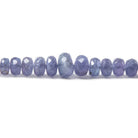 3-7mm Tanzanite Beads Faceted Rondelle, A Grade 17 inch 159 pieces - Beadsofcambay.com