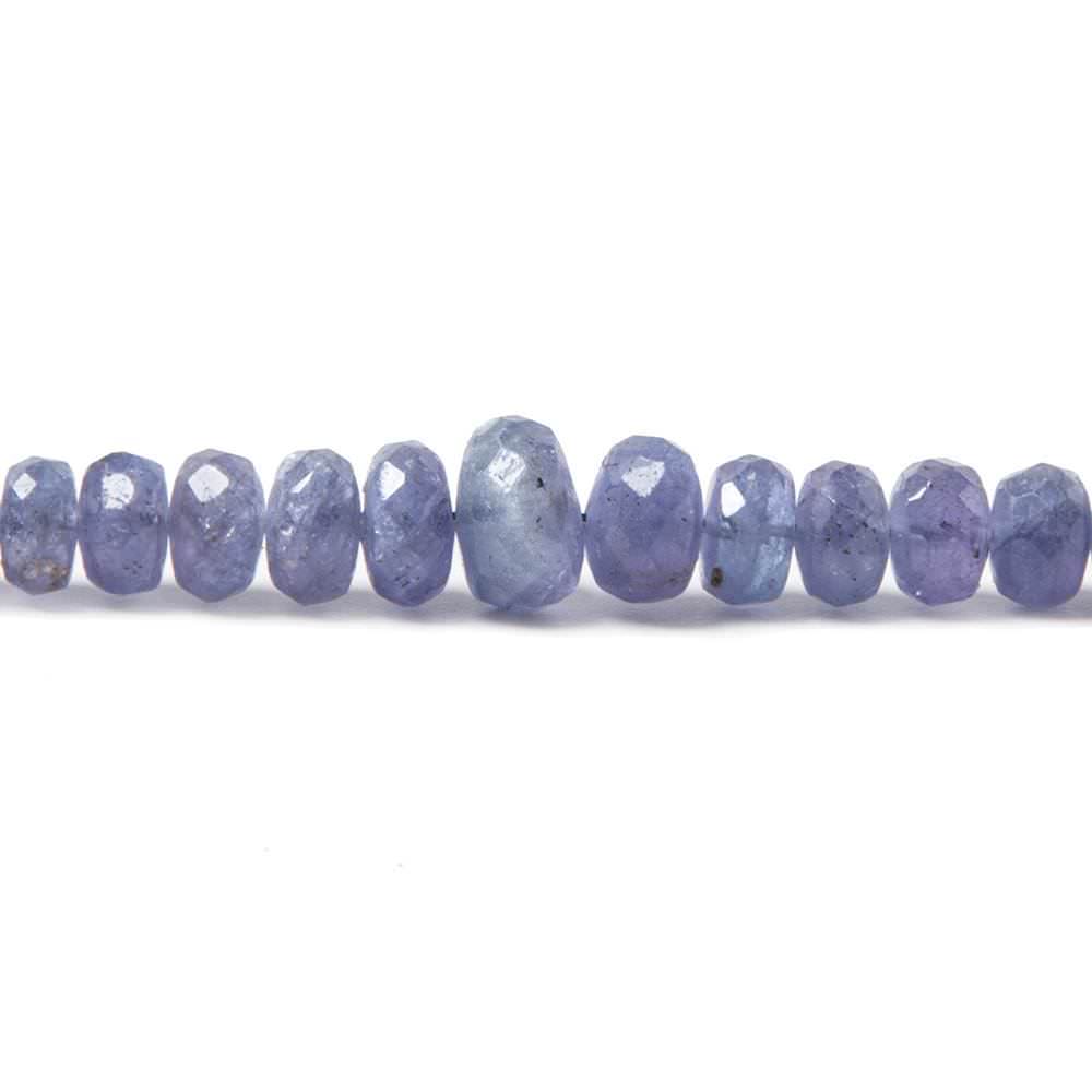 3-7mm Tanzanite Beads Faceted Rondelle, A Grade 17 inch 159 pieces - Beadsofcambay.com