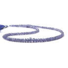 3-7mm Tanzanite Beads Faceted Rondelle, A Grade 17 inch 159 pieces - Beadsofcambay.com
