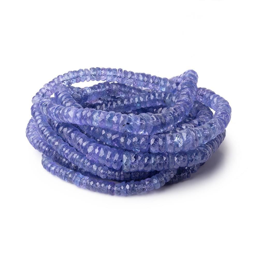3-7mm Tanzanite Faceted Heshi Beads 16 inch 220 pieces AA - Beadsofcambay.com