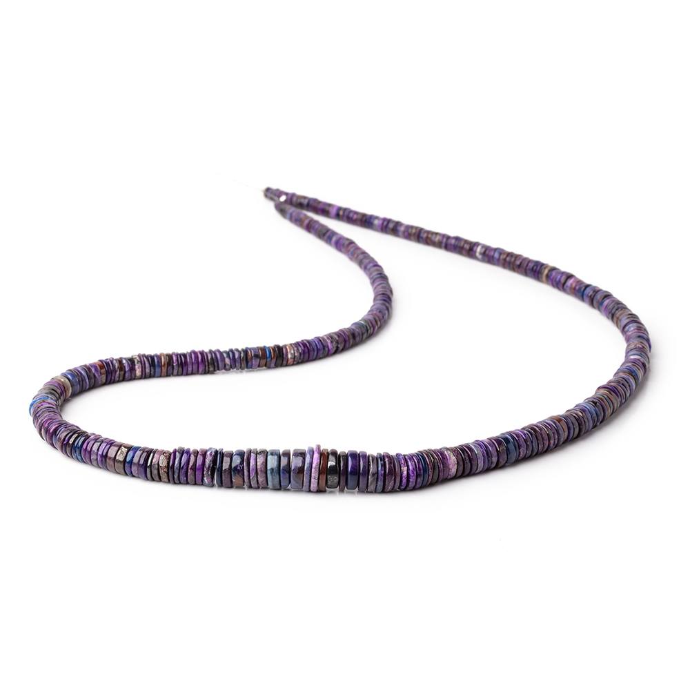 3-8.5mm Sugilite Plain Heshi Beads 18 inch 400 pieces AAA - Beadsofcambay.com