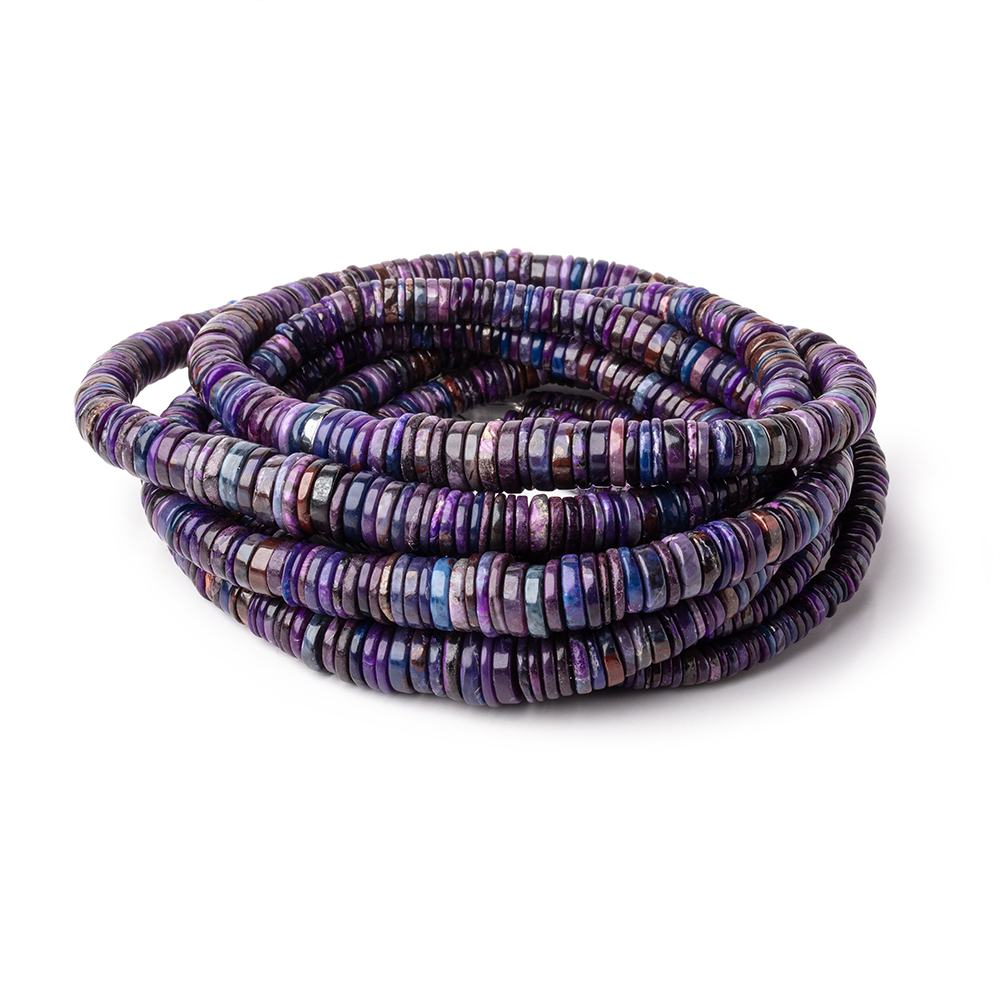 3-8.5mm Sugilite Plain Heshi Beads 18 inch 400 pieces AAA - Beadsofcambay.com