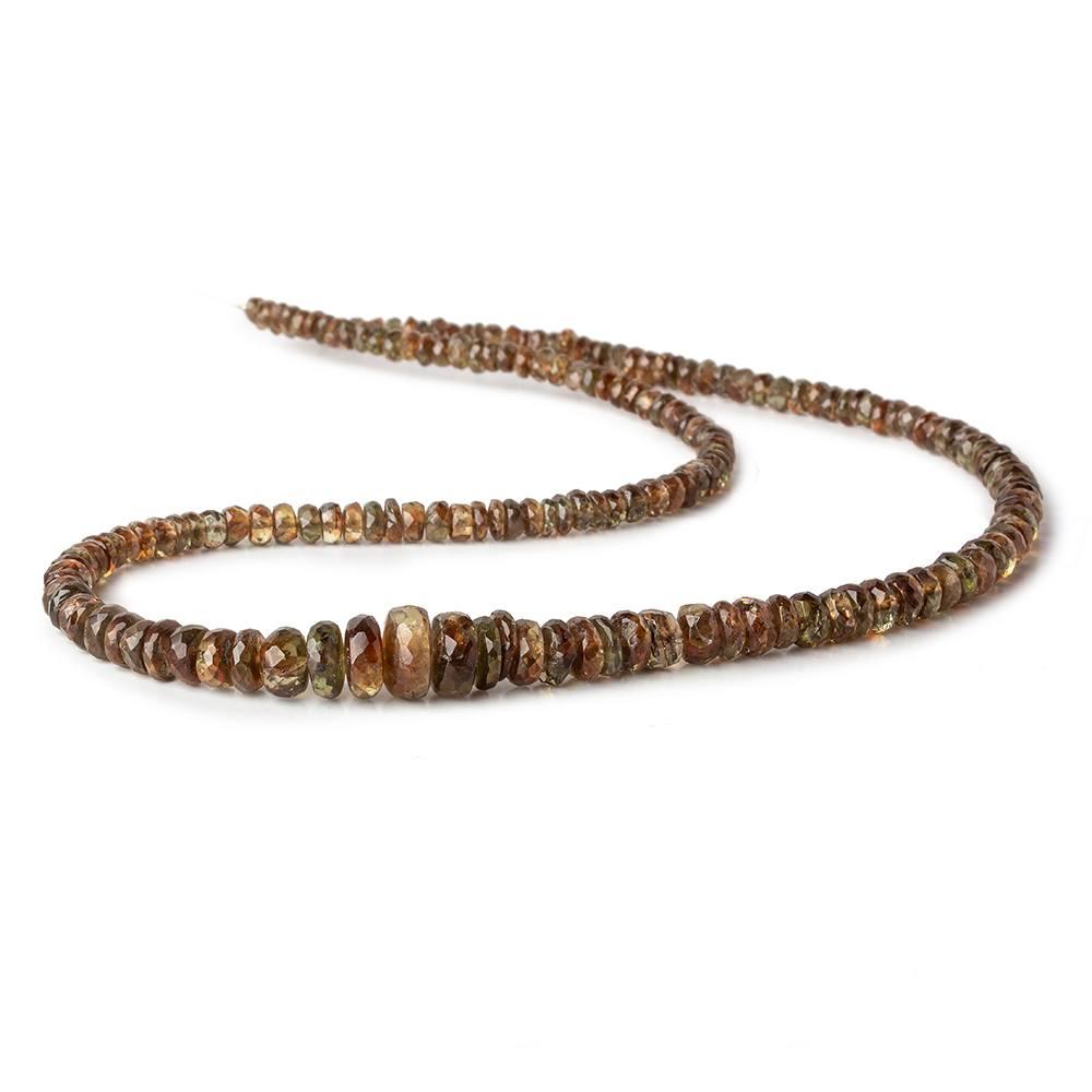 3-8mm Andalusite faceted rondelle Beads 16 inch 170 pieces - Beadsofcambay.com
