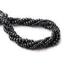 3-8mm Black Spinel Faceted Rondelle Beads - Lot of 4 Strands - Beadsofcambay.com
