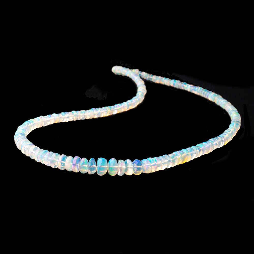 3-8mm Ethiopian Opal Plain Rondelle Beads 16 inch 166 pieces AA - Beadsofcambay.com