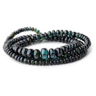 3-8mm Indicolite Blue & Chrome Green Tourmaline Plain Rondelles 18 inch 174 pieces AA - Beadsofcambay.com