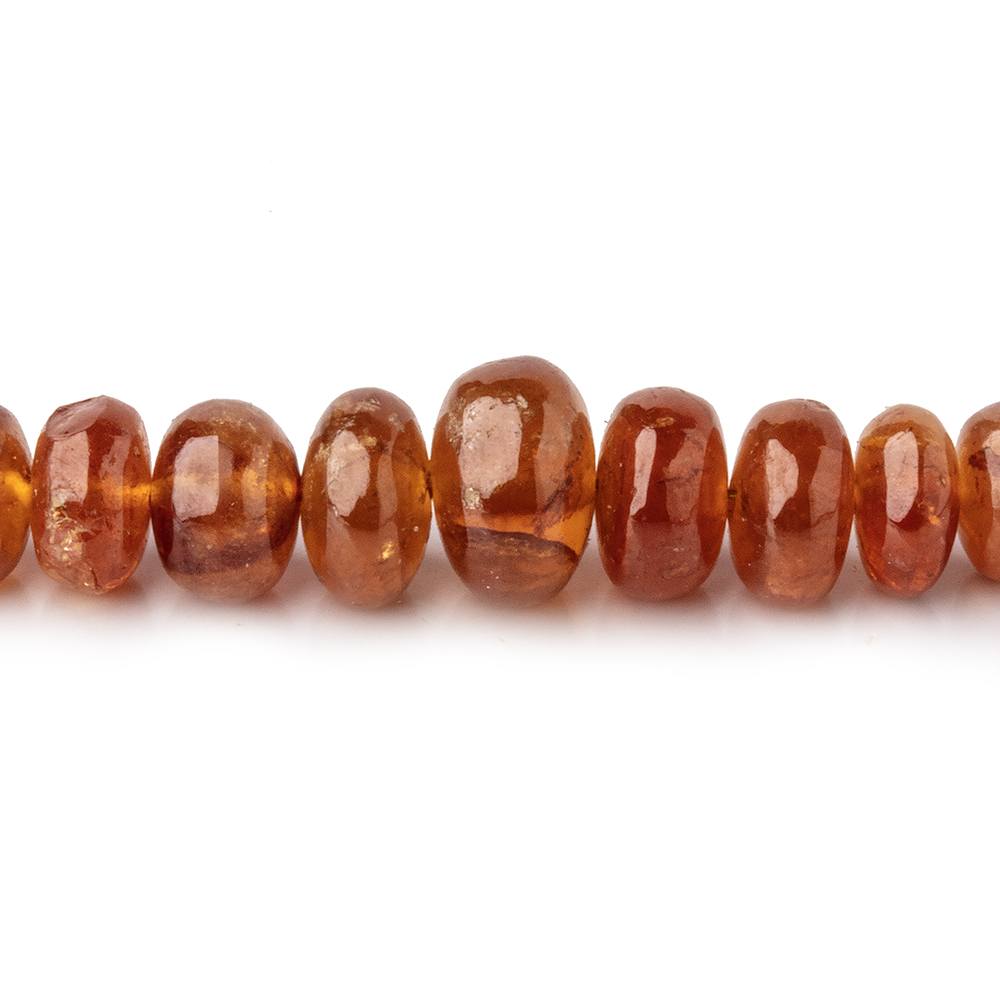 3-8mm Mandarin Garnet Plain Rondelle 16 inch 160 pieces - Beadsofcambay.com
