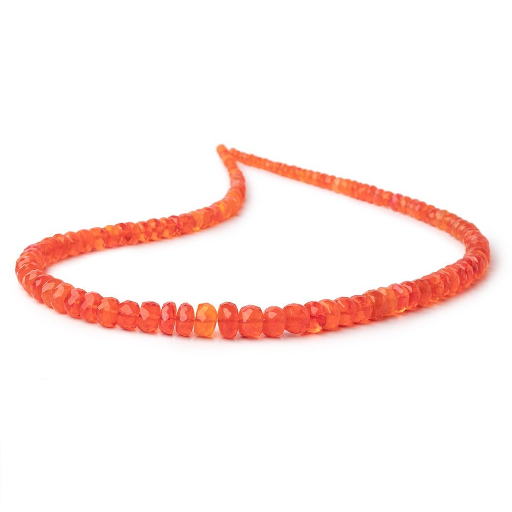 3-9mm Tangerine Ethiopian Opal Faceted Rondelle Beads 16 inch 133 pieces AA - Beadsofcambay.com