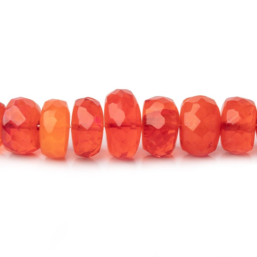 3-9mm Tangerine Ethiopian Opal Faceted Rondelle Beads 16 inch 133 pieces AA - Beadsofcambay.com