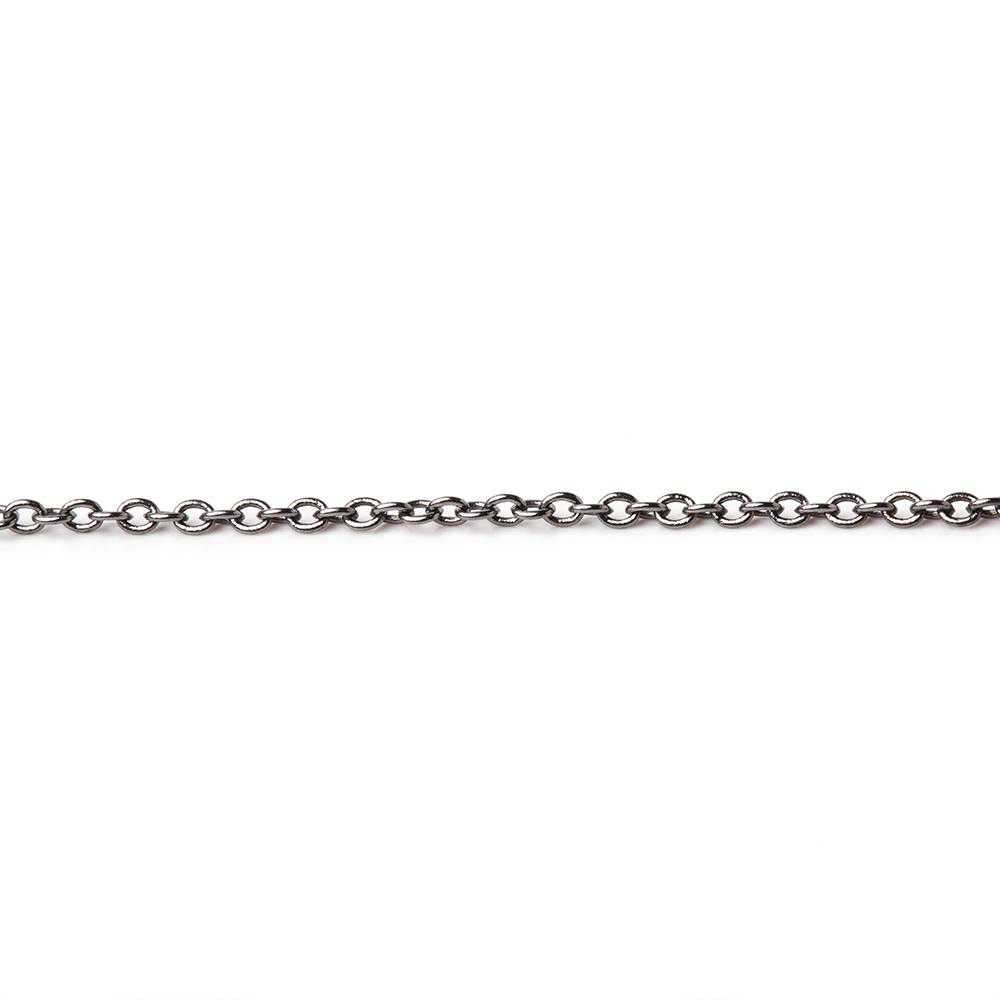 3 Feet - 1mm Black Gold plated Link Chain - Beadsofcambay.com