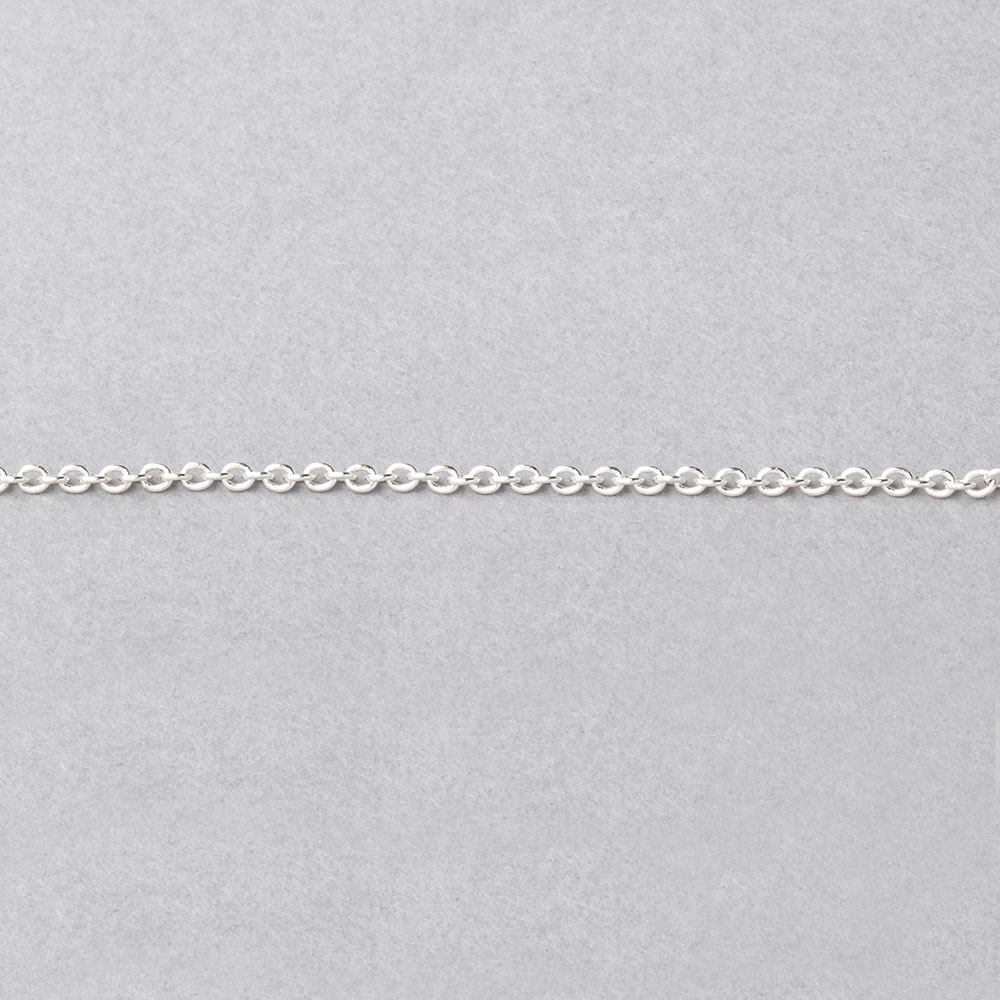 3 Feet - 1mm Silver plated Link Chain - Beadsofcambay.com