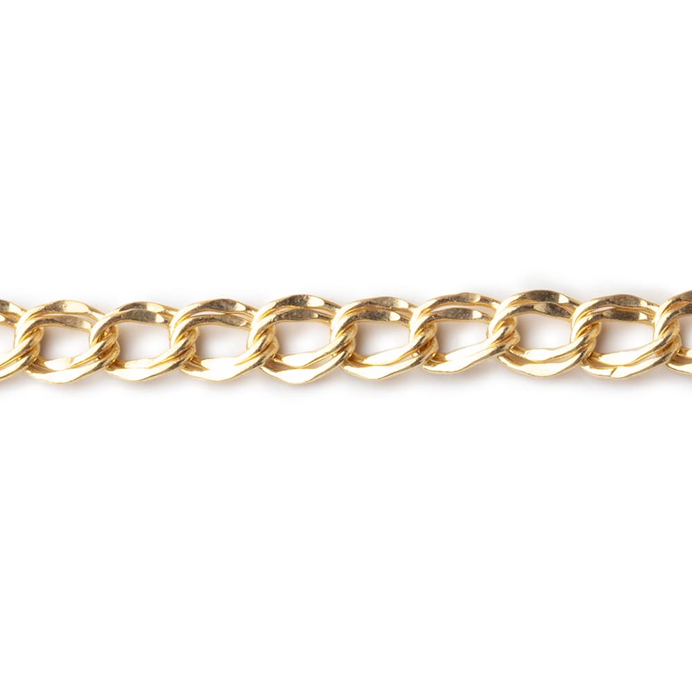 3 Feet - 5mm 22kt Gold plated Double Link Chain - Beadsofcambay.com