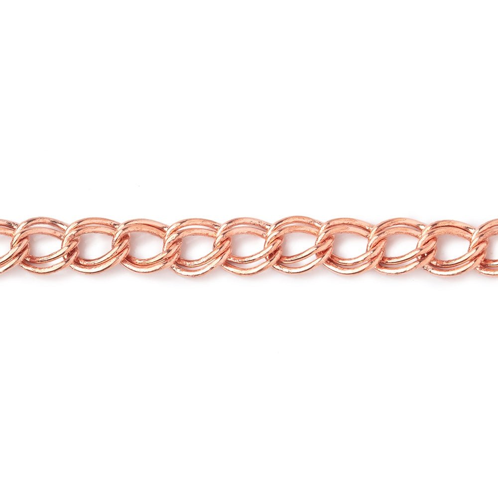 3 Feet - 5mm Rose Gold plated Double Link Chain - Beadsofcambay.com